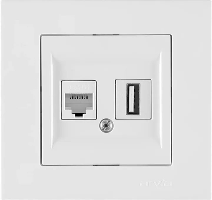 Розетка USB Type C, Біла KAREN