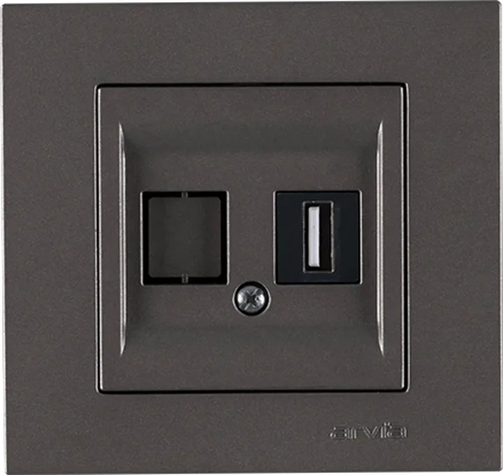 Розетка USB, Антрацит KAREN