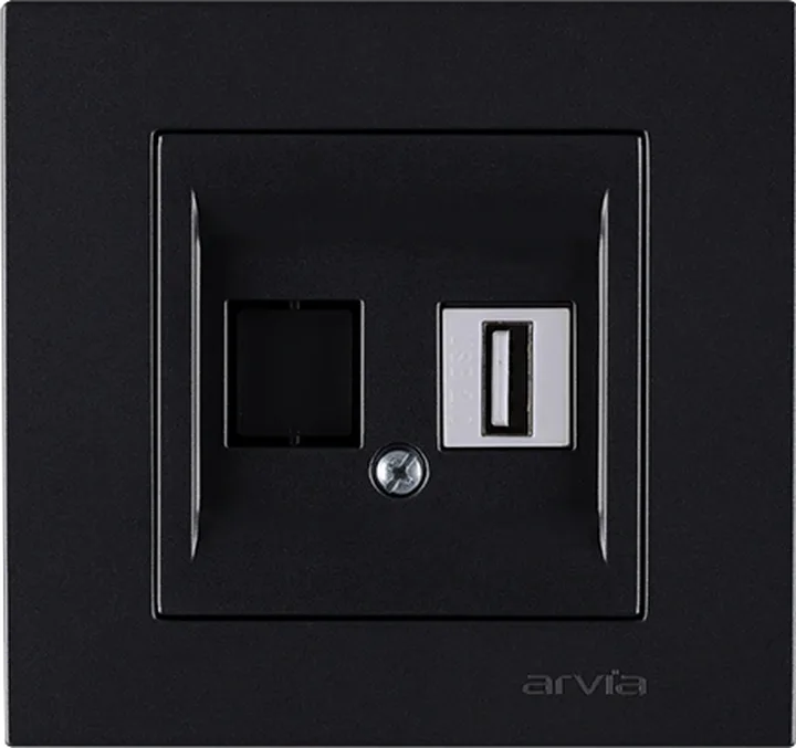 Розетка USB, Чорна KAREN