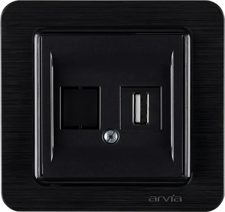 Розетка USB, Чорний LAVIN