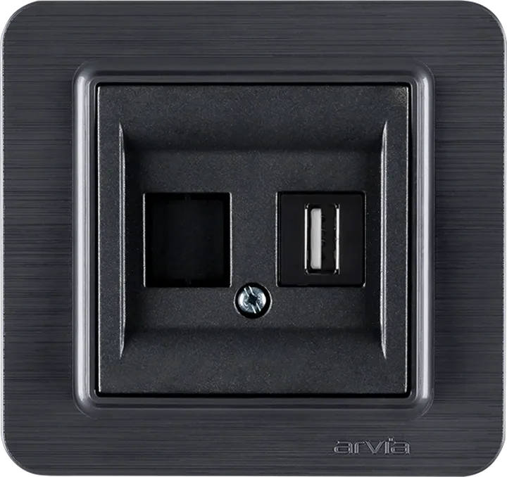 Розетка USB, Графіт LAVIN