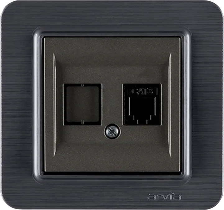 Розетка TF Cat3, Антрацит LAVIN