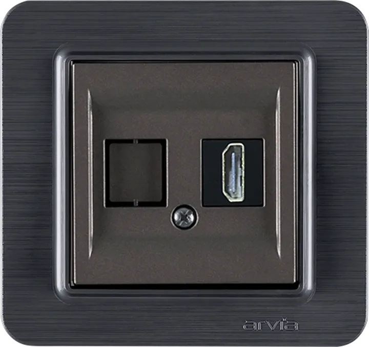 Розетка HDMI, Антрацит LAVIN
