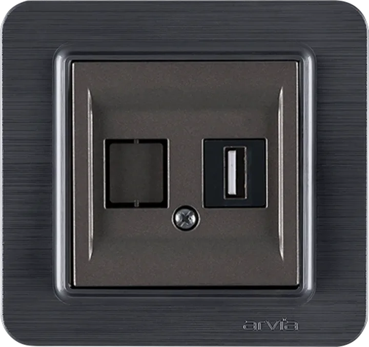 Розетка USB, Антрацит LAVIN