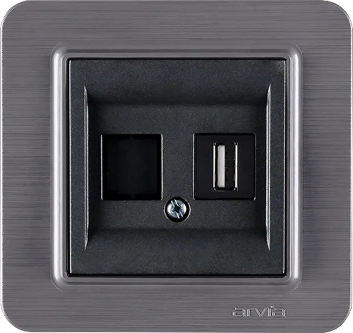 Розетка USB, Димчатий LAVIN