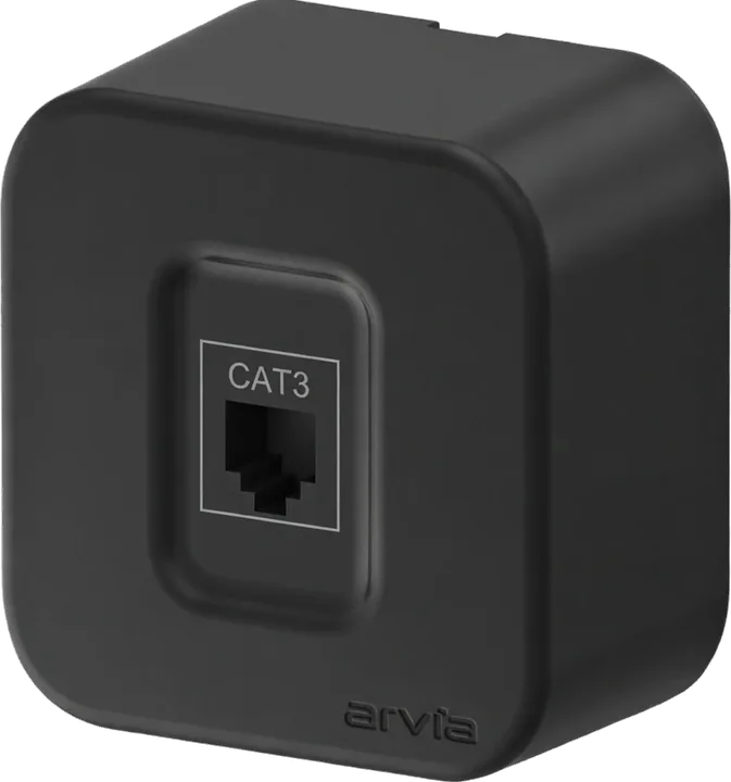 Розетка TF Cat3 зовнішня, Чорний ARIA